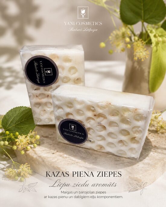 Kazas piena ziepes Liepu ziedi.