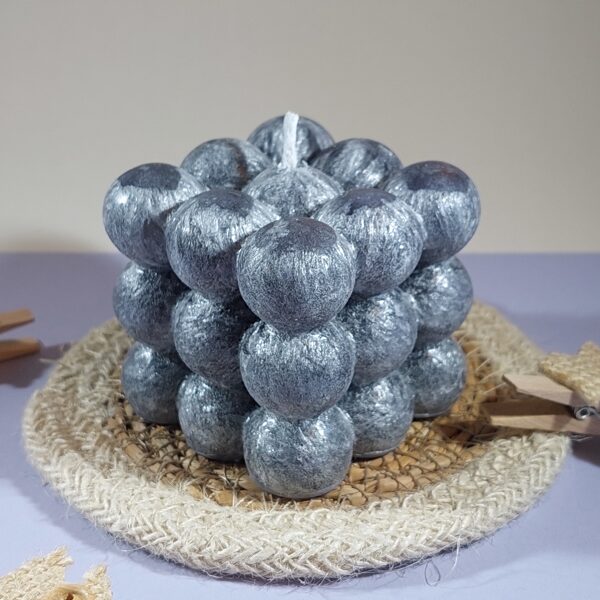 Palmu vaska dizaina svece Kubs melna