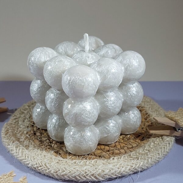 Palmu vaska dizaina svece Kubs bēša